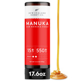 NEW ZEALAND HONEY CO front packaging showing UMF 15+ benefit