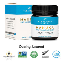 NEW ZEALAND HONEY CO open jar showing dense fudge-like Manuka texture