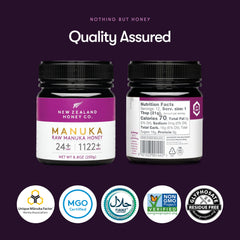 NEW ZEALAND HONEY CO open lid and spoon displaying thick texture and easy serving