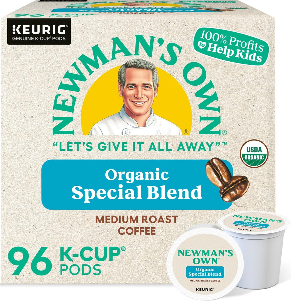 Newman's Own front box showing 96-count package for long-lasting supply