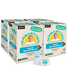 Newman's Own single K-Cup pod close-up highlighting consistent brewing