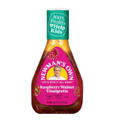 Newman's Own front packaging showing two 16 oz bottles and clear label benefit