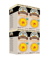 Newman's Own front box view showing organic turmeric ginger tea and benefits