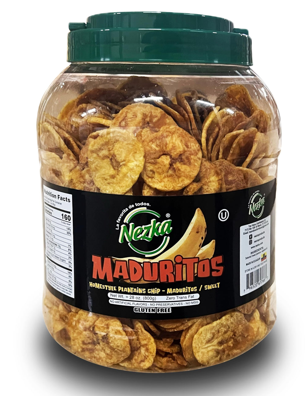 NEZKA front jar view showing label and 28 oz packaging, highlights freshness