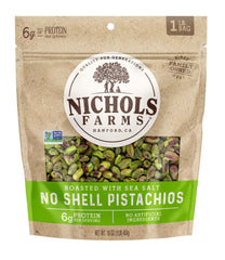 Nichols Farms front pouch showing organic label and resealable benefit