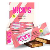 N!CK'S front packaging showing peanut butter wafer and key benefits