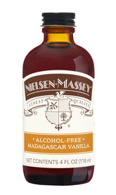 Nielsen-Massey front packaging showing bottle and cap, clear ingredient visibility and premium look