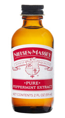 Nielsen-Massey peppermint extract front bottle showing compact size and premium packaging benefit