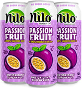 NILO front label on bottle showing vibrant passion fruit branding and purity