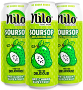 NILO front packaging bottle showing brand and pure soursop juice benefit of clarity