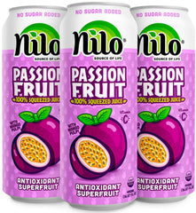 NILO front packaging showing 12-pack and tropical appeal benefits thirst-quenching taste