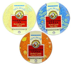 NIN JIOM front packaging showing three tins and variety benefits