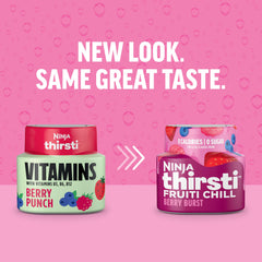 Ninja still water in glass with Berry Burst showing refreshing taste