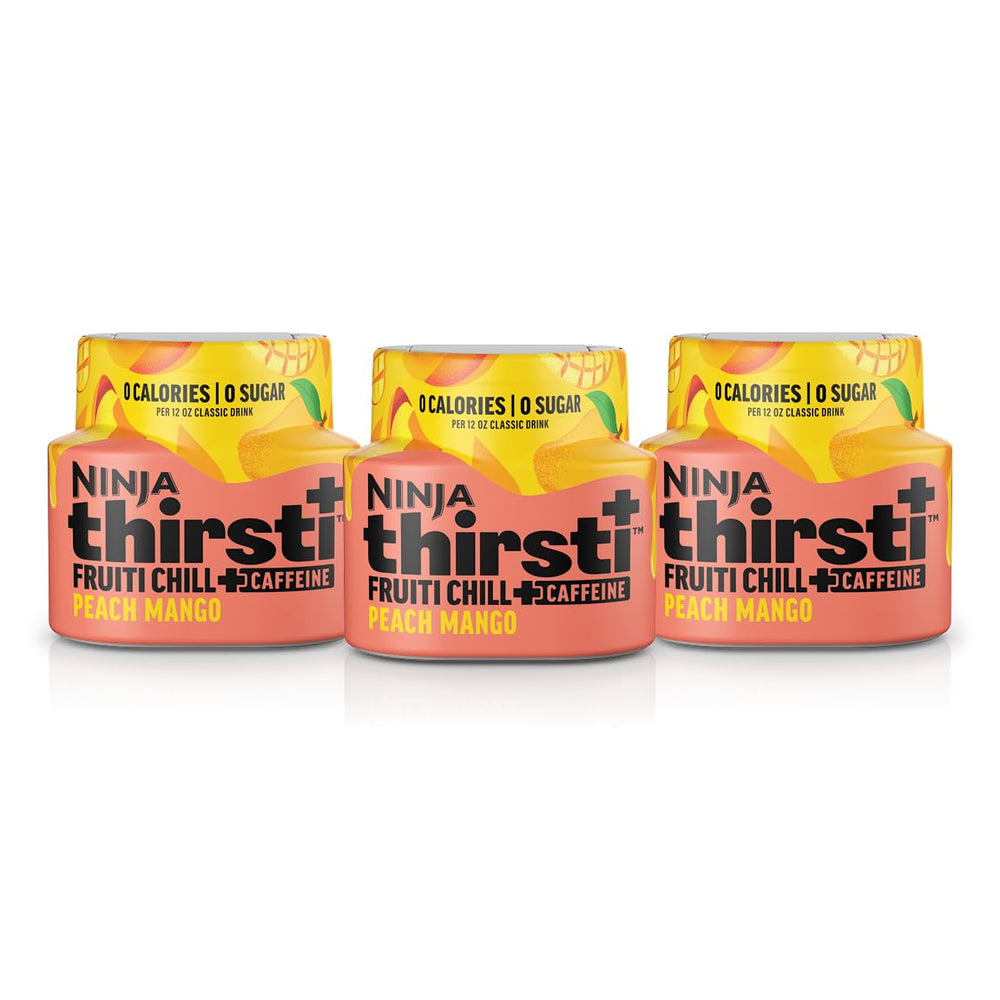 Ninja Fruiti Chill+ front packaging showing peach mango and convenience benefits