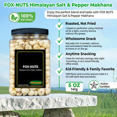 Nirwana bowl serving of fox nuts demonstrating versatile topping and snack benefit