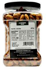 Nirwana raw almonds close-up texture highlighting crunch and freshness