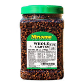 Nirwana front packaging of 28oz whole cloves showing resealable pouch and brand benefit