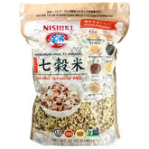 Nishiki front packaging showing 2 lb bag and clear labeling for easy identification and storage