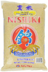Nishiki 15-pound bag front view showing branding and whole-grain benefit