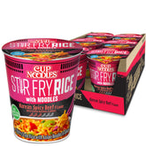NISSIN front packaging showing Korean Spicy Beef cup for quick flavorful meals