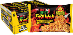 Nissin Fire Wok front packaging showing torched teriyaki label and spice benefits