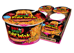 NISSIN front packaging showing Scorchin' Sesame Shrimp bowl, bold instant meal appeal