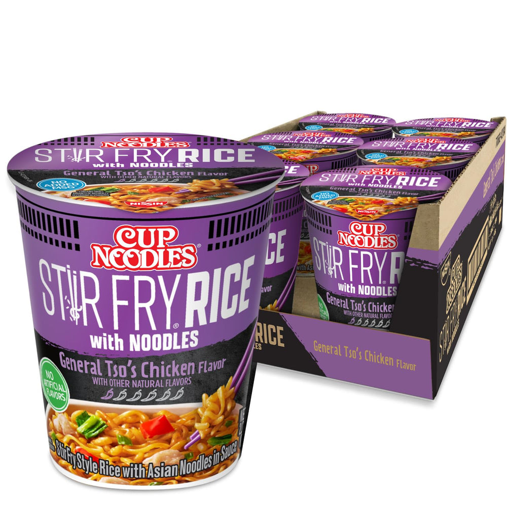 NISSIN front packaging showing General Tso flavor and convenience