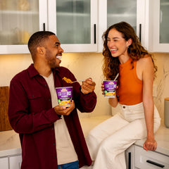 NISSIN cup in microwave illustrating fast 7-minute meal prep benefit