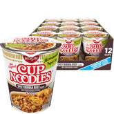 NISSIN front packaging showing cup and spicy birria beef branding and convenience