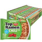 NISSIN front packaging showing chili flavor and pack of 24 convenience