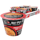 NISSIN front packaging showing bold Hot Pot Fusions label and benefits
