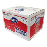 N'Joy box front packaging showing 1000 sugar packets and neat storage benefit