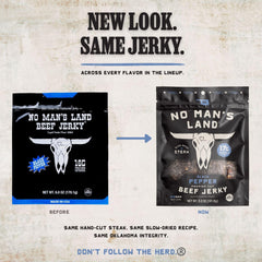 No Mans Land open bag with strips ready to eat for convenience