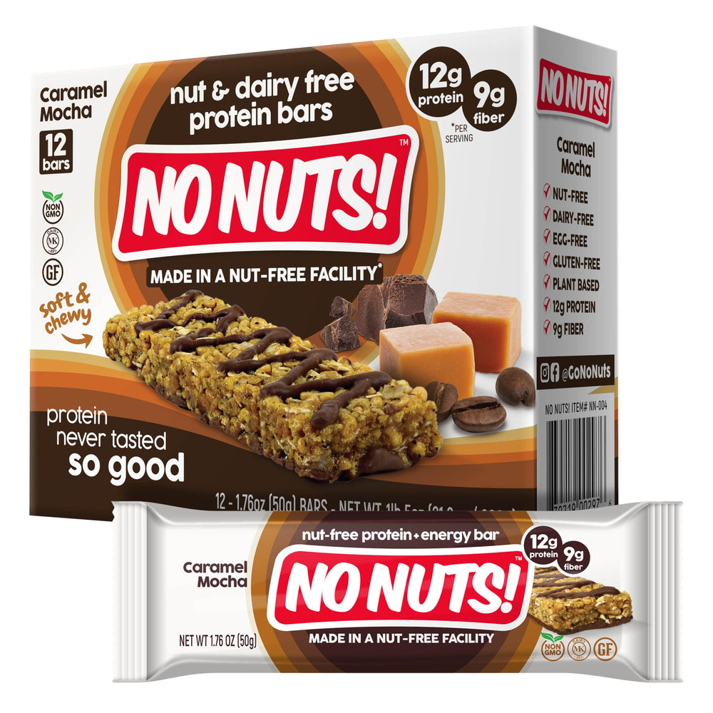 No Nuts! front packaging showing 12-count box and benefits