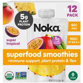 NOKA front packaging showing tropical pouch convenience and clean ingredients