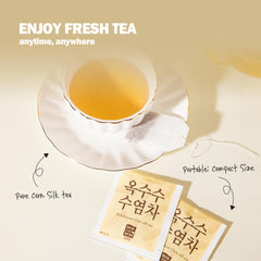 Nokchawon brewed tea cup showing warm roasted flavor and comfort