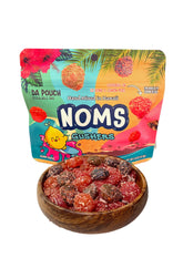 Noms front packaging Da Pouch showing bright tropical design and resealable bag, perfect gift