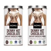 NOMU front packaging showing low-calorie cocoa and two-pack benefit
