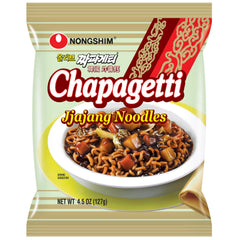 Nongshim Chapagetti front packaging showing product and pack size benefit