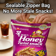 Nongshim Honey Twist held in hand to show size and portion convenience