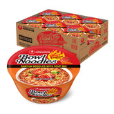 Nongshim front packaging showing bold kimchi ramen branding and benefits