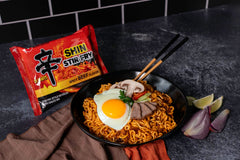 Nongshim bowl microwavable in use as quick lunch showing convenience and portion size