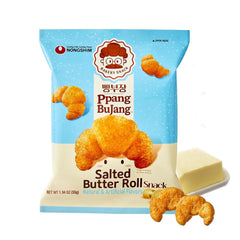 Nongshim single croissant-shaped roll close-up highlighting crisp bite benefit