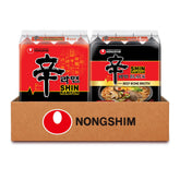Nongshim front packaging showing both Shin Ramyun and Shin Black benefits