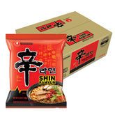 Nongshim Shin Ramyun front packaging showing brand and spicy noodle appeal