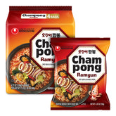 Nongshim front packaging showing 4-pack and bold squid flavor benefit