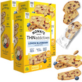 Nonni's front packaging showing lemon blueberry flavor and three-box value