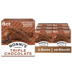 Nonni's front box view showing branding and chocolate biscotti, perfect for gifting