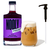 Nooly bottle front packaging showing blueberry pancake flavor and benefits
