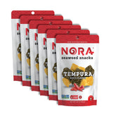 NORA front packaging showing six-pack and bold spicy design for easy grab-and-go